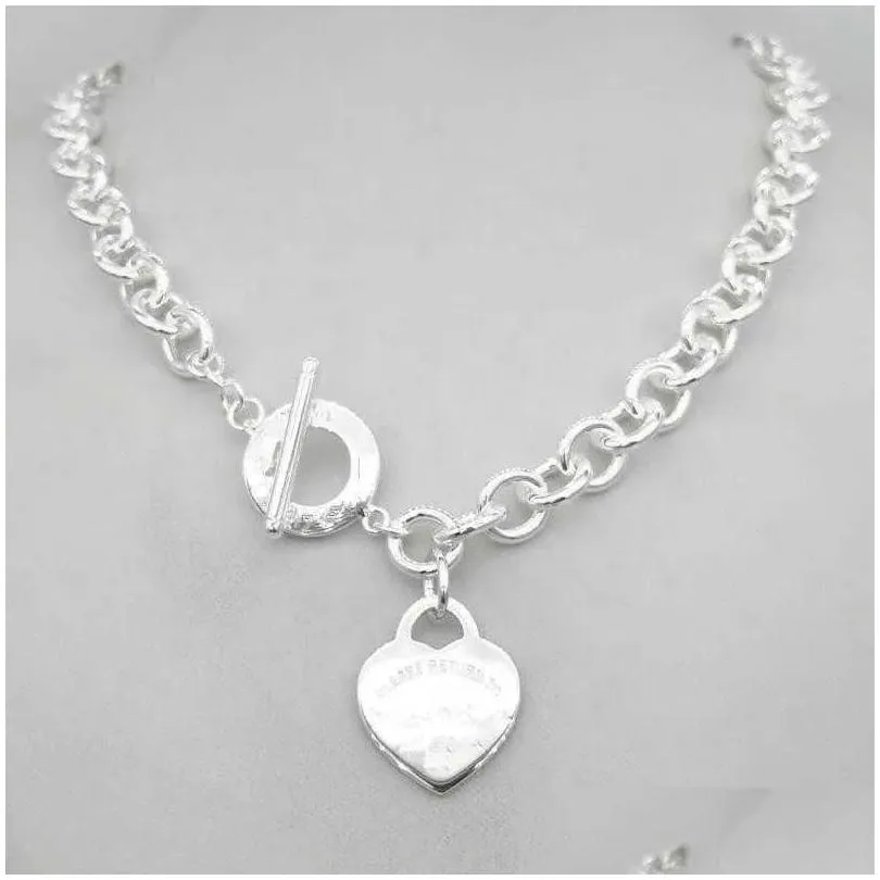 Designer Necklace Women`s silver TF Style Necklace Pendant Chain Necklace S925 Sterling Silver Key heart love egg brand Pendant Charm Nec H0918 gold