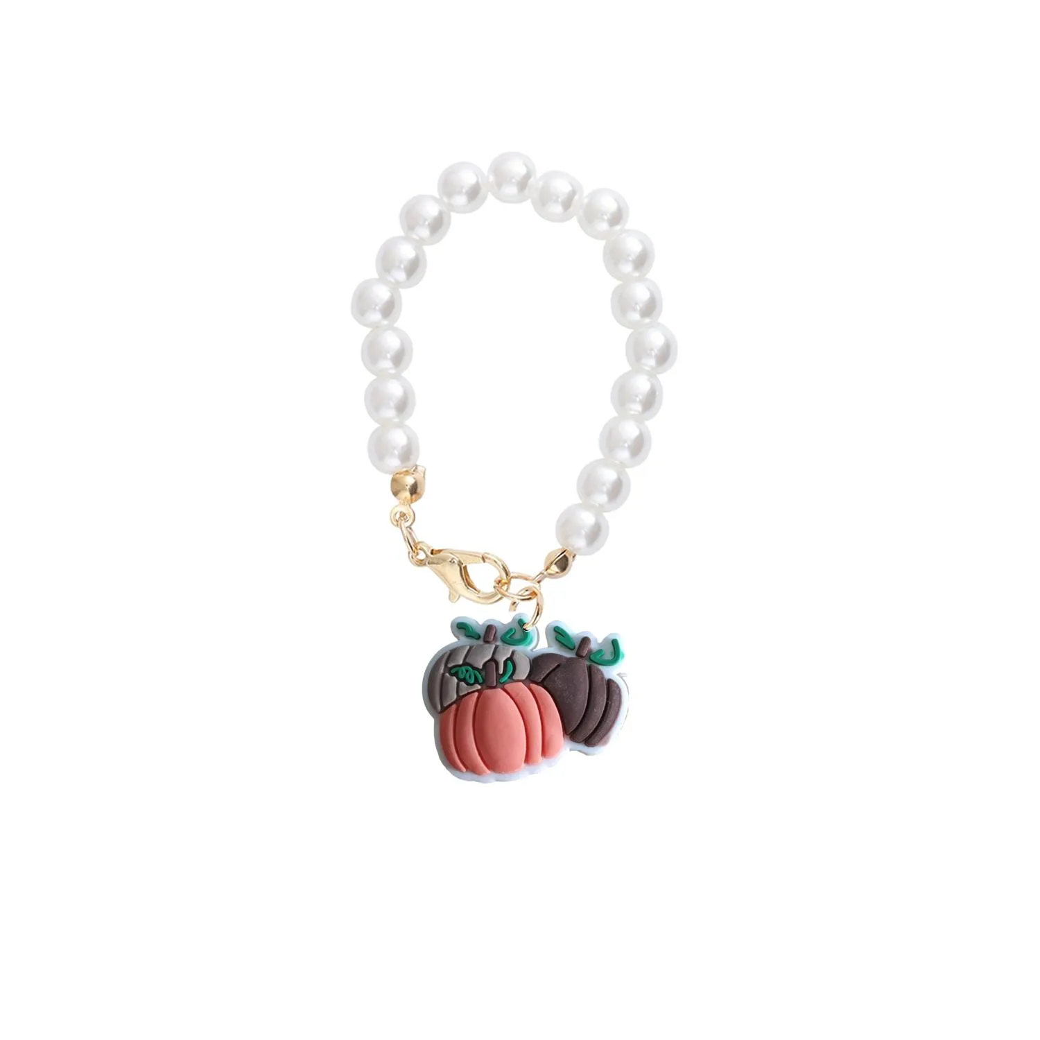 halloween pumpkin pearl chain with charm charms for  cup shaped accessories handle tumbler