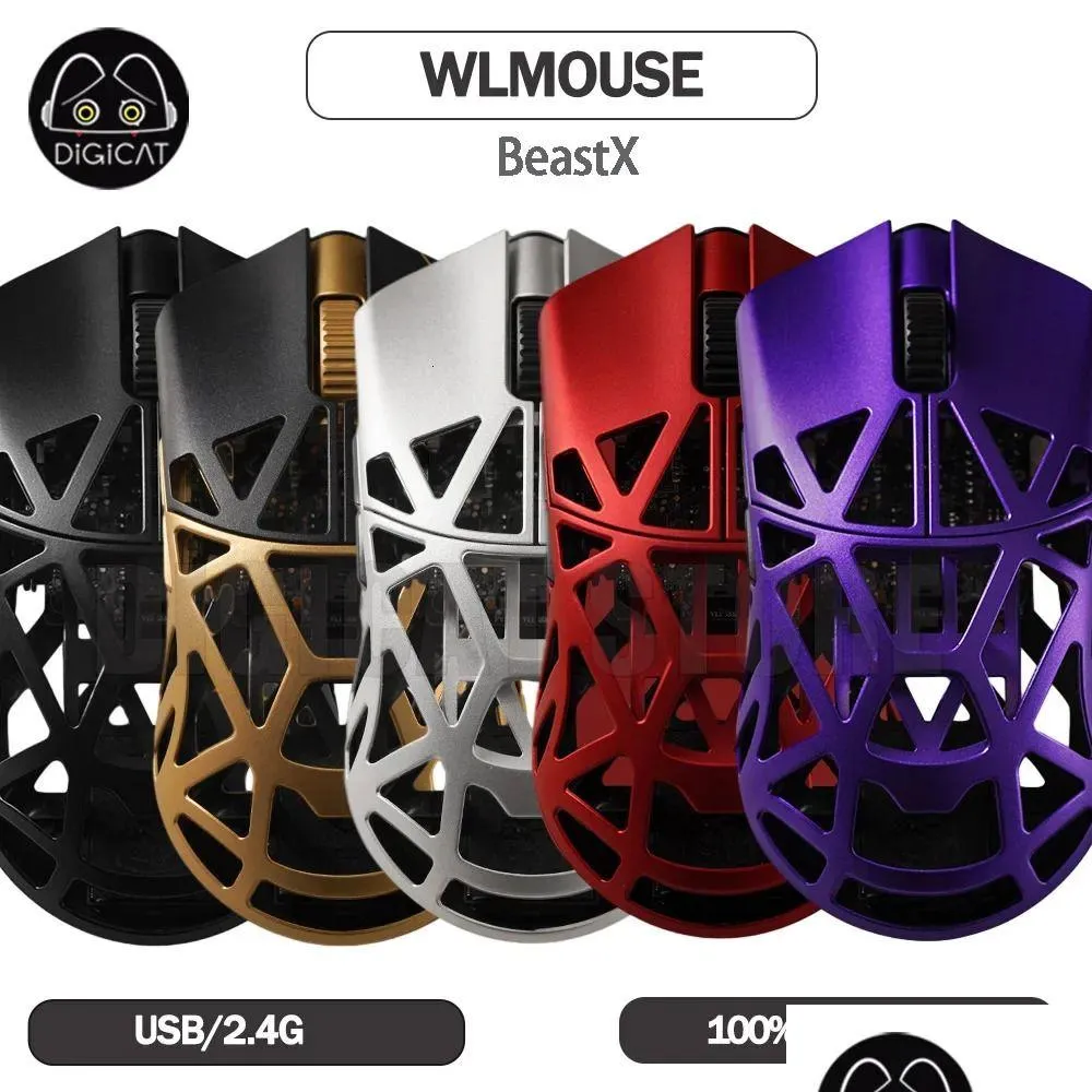 DHgate Aluminum Alloy RGB Optical Wireless Gaming Mouse with PAW3395 Sensor Computers Networking