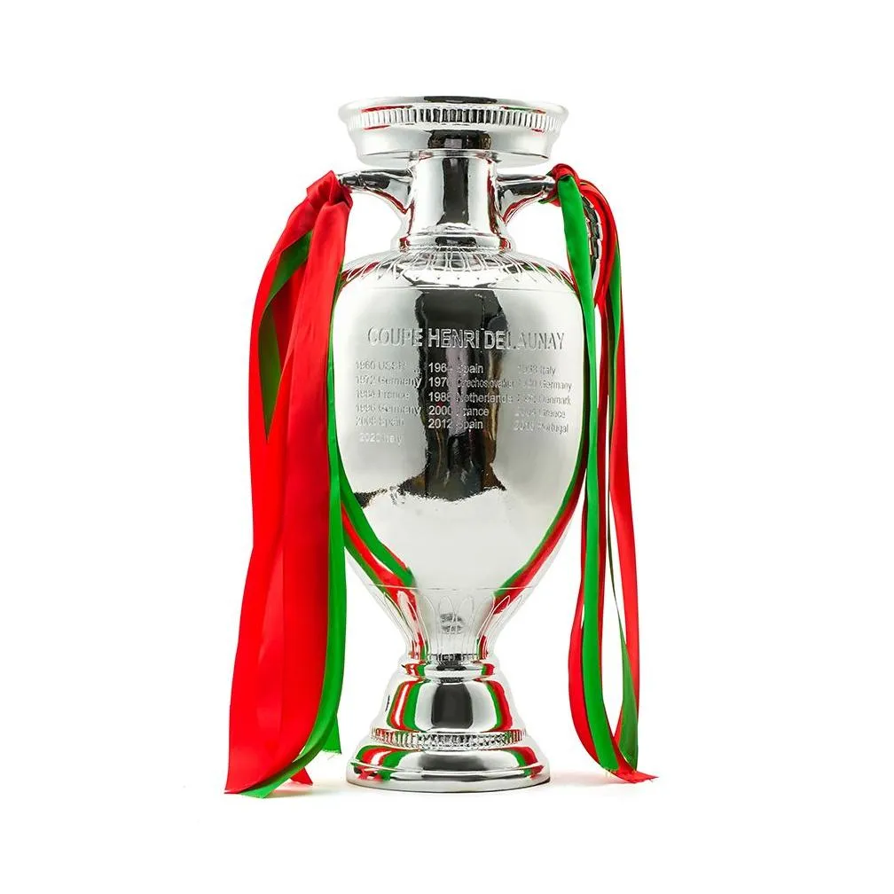 Christmas Toy & Supplies 2024 Germany Delaunay Euro Cup Trophy Decorative Resin Craft Featuring Ronaldo Mbappe Sane Kane Bellingham D Otvum