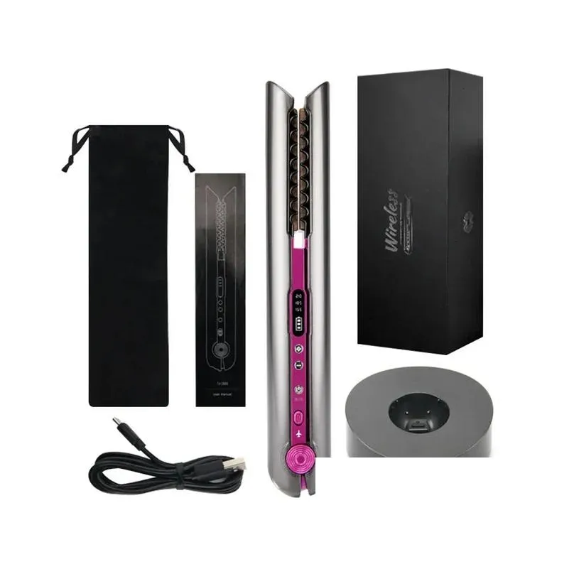 Haarglatter Flachem Eisenglatter Mit Ladung Basis Professioneller Mini Wireless Curling USB Cordless Curler 240104 DROP DHRKW DHRKW DRKW Von 37 36 DHgate