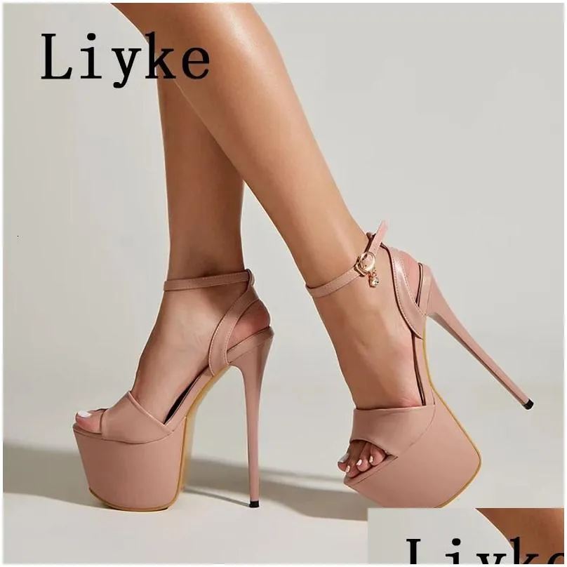 Platform open toe buckle sandal deals