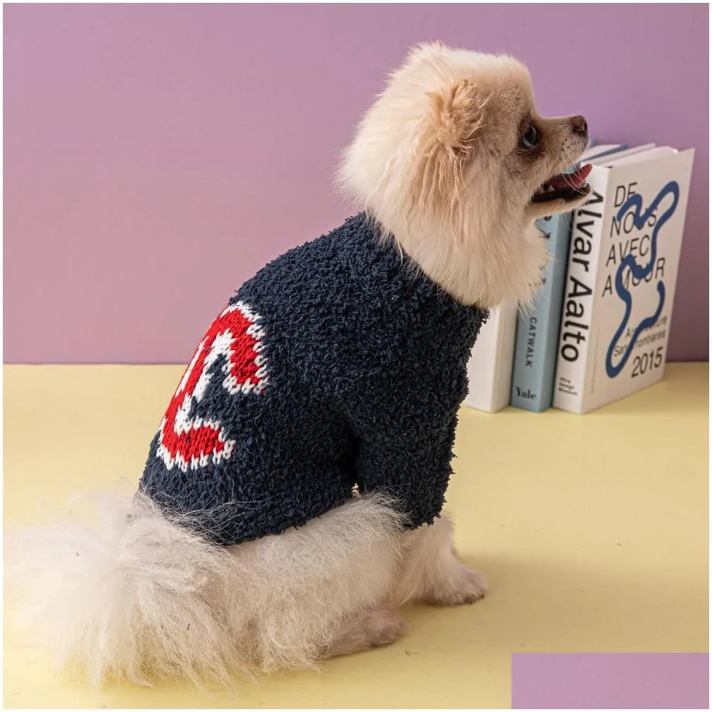 Quality Dog Apparel Designer Dog Clothes Winter Warm Pet Sweater Turtleneck Knit Coat Thick Cats Puppy Clothing