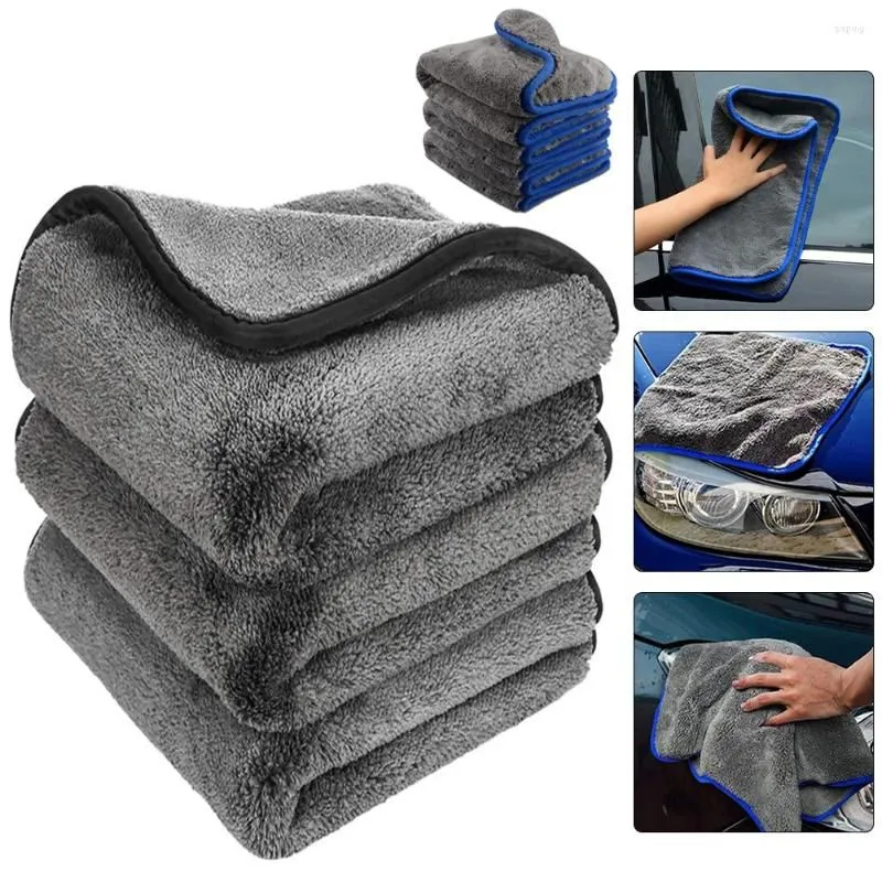 Car Sponge Microfiber Towel Wash Accessories 40X40cm Super Absorbency Cleaning Drying Cloth Detailing