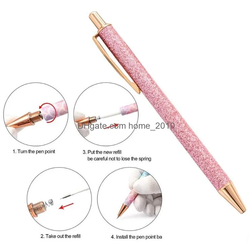 wholesale ballpoint pens 594f 2 kit cute glitter pin pen weeding tool precision needle air release vinyl retractable tint reusable