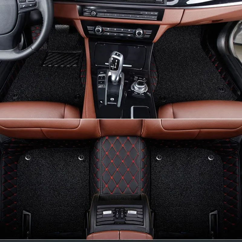 3D Car floor mats for bmw Z4 M2 M3 M4 M5 M6 X1 X3 X4 X5 X5M X6M 1 2 3 4 5 6 7 Series E53 E70 2 layers carpet car-styling