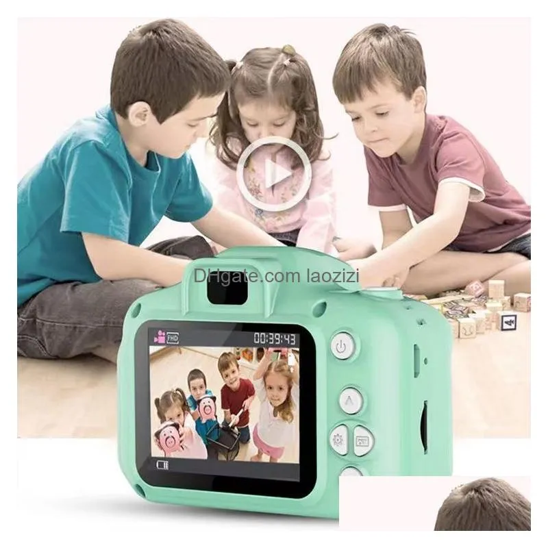 children camera waterproof 1080p hd camera video toys 2 inch color display kids cartoon cute outdoor camera slr camera kid toy lxl27