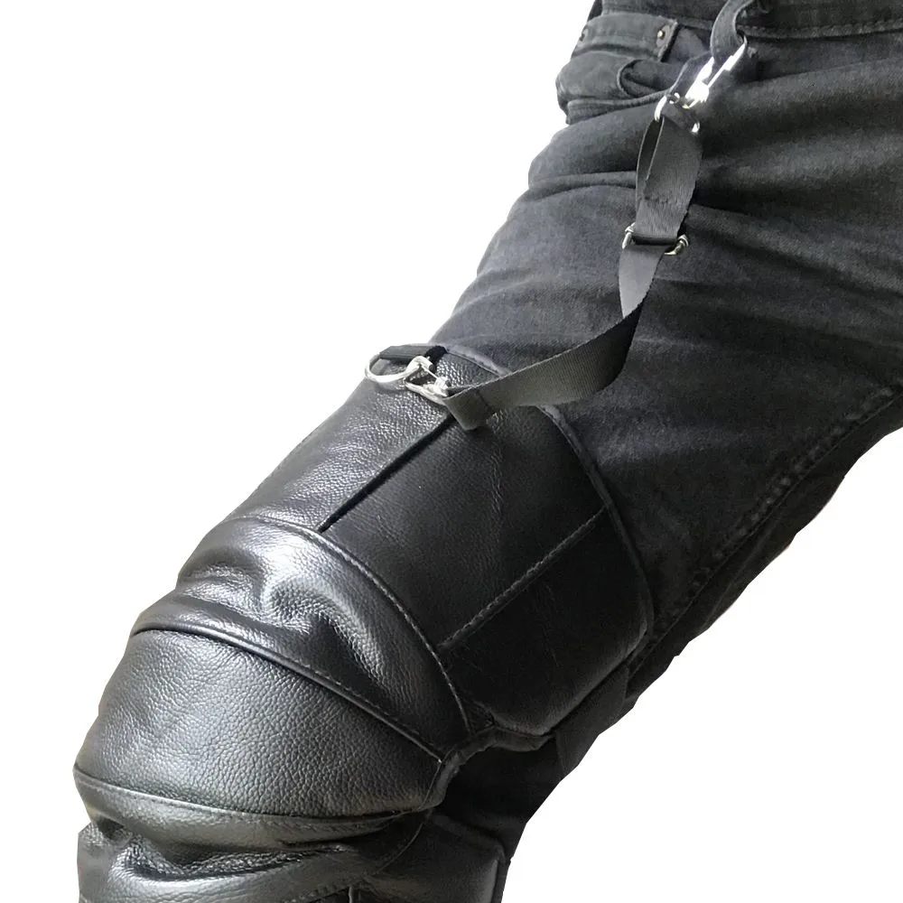 Elbow Knee Pads Udoarts Thermal Wool Leg Warmers/Knee Brace With Adjustable Elastic Straps Cowhide Extended Version1 Pair 230905