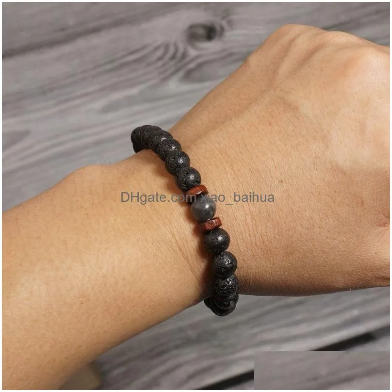 wholesale mens bracetse gemstone buddha beaded jewelery