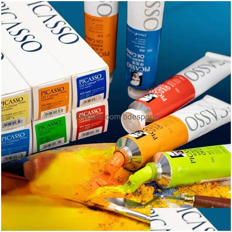 Painting Supplies 50/170Ml Large-Capacity Oil Paint For Beginners Special Lightfastness Good Color Rich Artist Creation 240318 Drop De Dh802