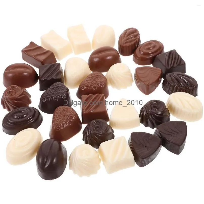 party decoration 30 pcs chocolate model house multi-function bar props pvc simulated fake chocolates bulk small