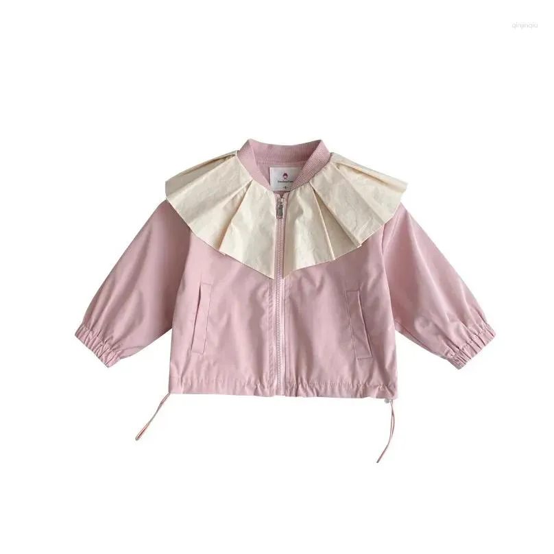 Jackets Clothes Set For Girls Solid Color High Quality Fashion 2024 Spring & Autumn Children Polyester