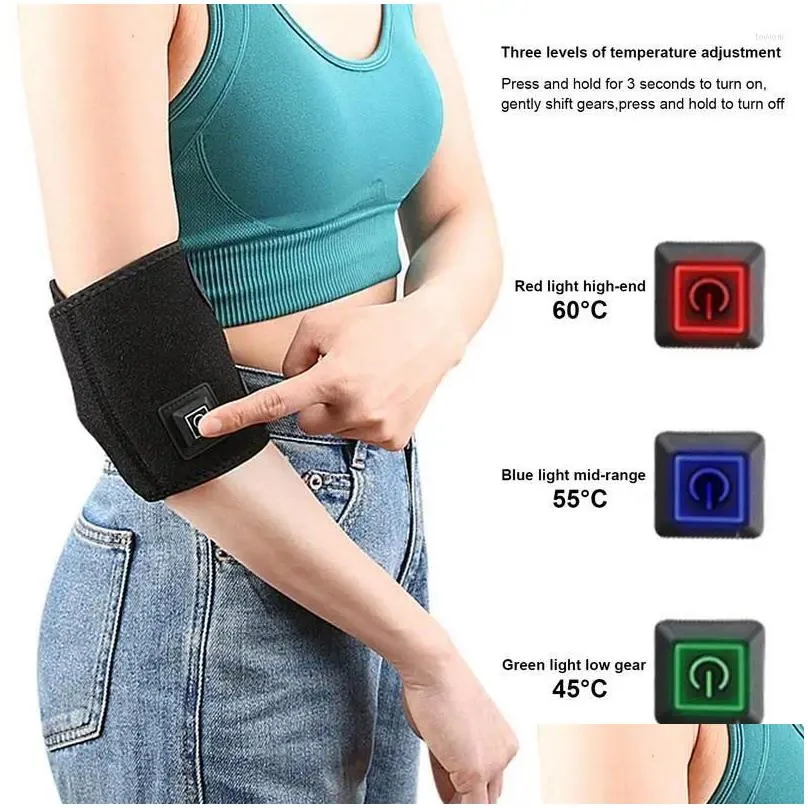 Knee Pads Elbow Heating Pad Tennis Support Brace Heated For Women Men Athletes Electric Heat Wrap With Adjustable