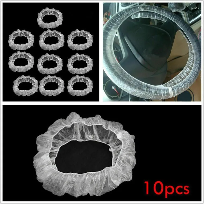 Steering Wheel Covers 10Pcs Durable Car Disposable Clear Universal Case Vehicle Plastic Protector KitSteering