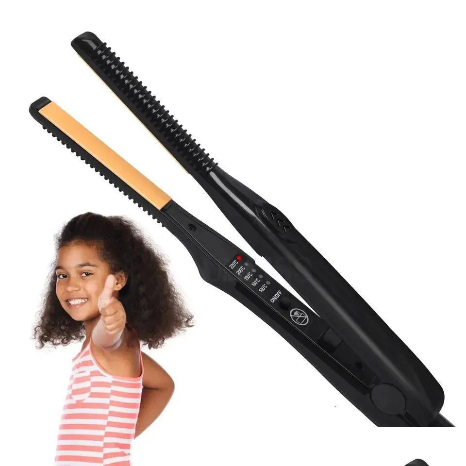 Professional 2 in 1 Hair Straightener Curling Iron hair curler for Short Beard N Board 7MM 240116