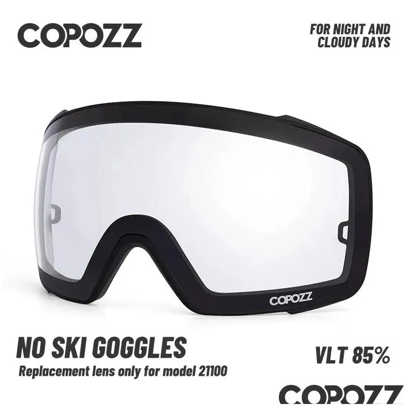 Goggles COPOZZ Nonpolarized Replacement Ski Goggles Lens For Model 21100 Ski Glasses Snow Goggles Eyewear Lenses (Lens Only)