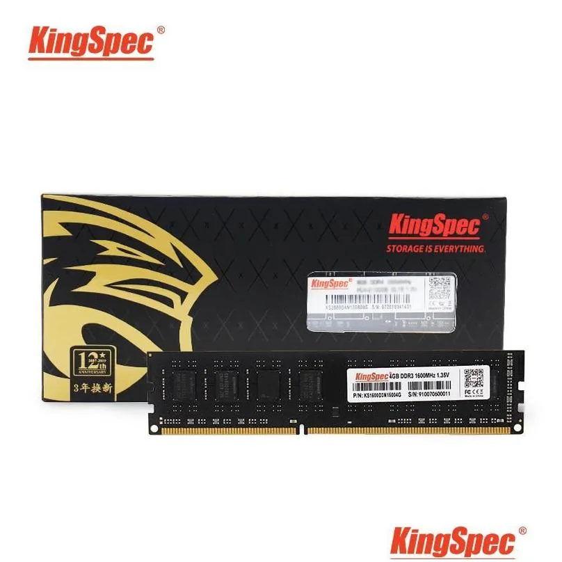 RAMs KingSpec Ddr3 4gb RAM Desktop Memory 8GB Memoria For 1600MHz Computer Accessories5590646