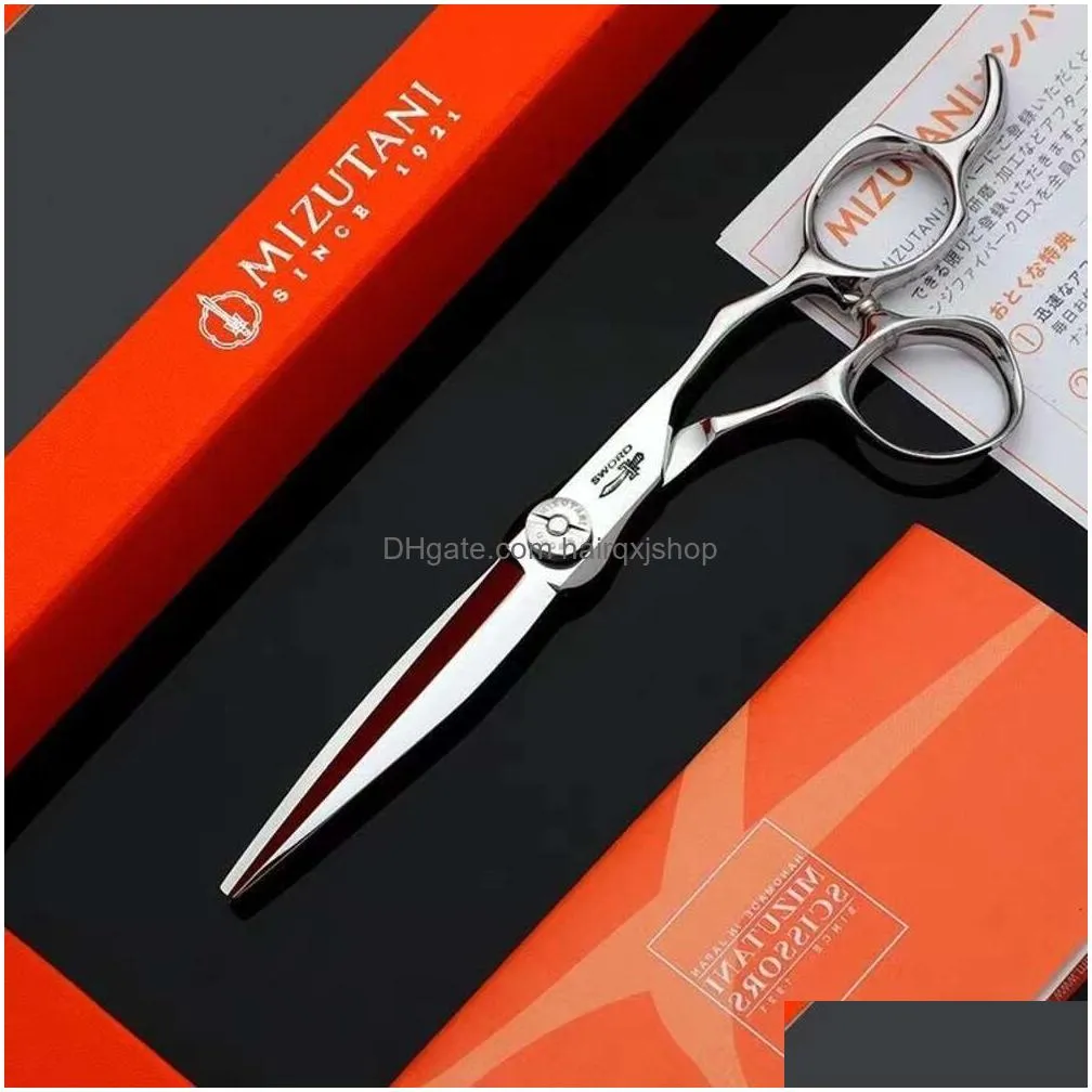 Hair Scissors New Mizutani Professional Sword-Dana Barbers Tools Salon Cutting Thinning Shears Set Of 6.0 Inch Drop Delivery Products Dhxvb