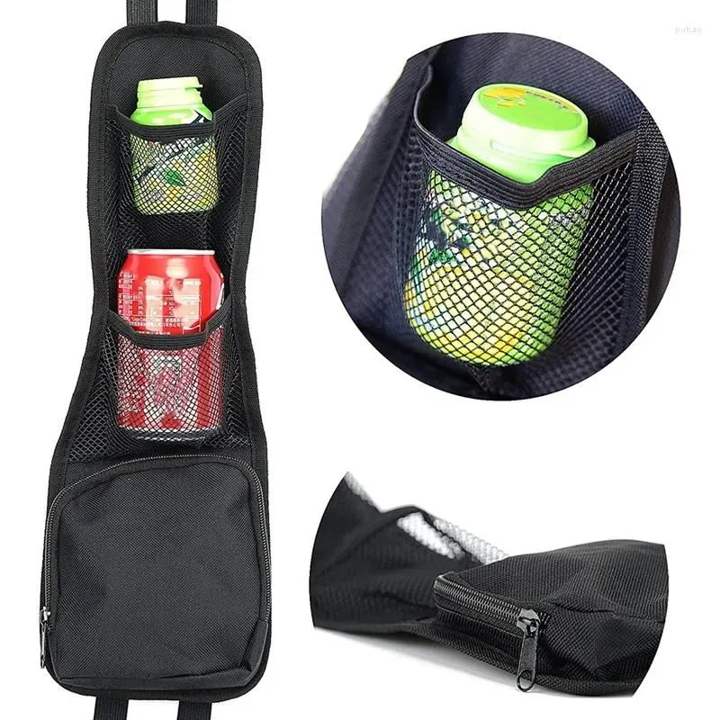 Car Organizer Seat Net Side Automobile Storage Hanging Bag Multi-Pocket Drink Holder Mesh Pocket