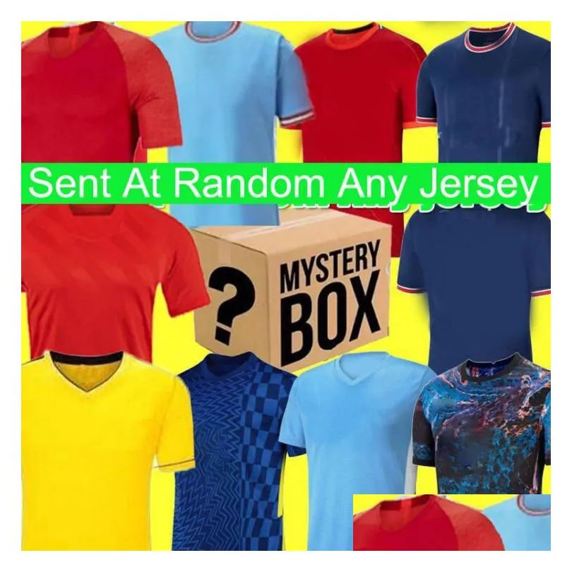 Soccer Jerseys Mystery Box Clearance Promotion 18/19/20/21/21 Season Thai Quality Football Shirts Tops All New Wear Drop Delivery Spor Dhgro