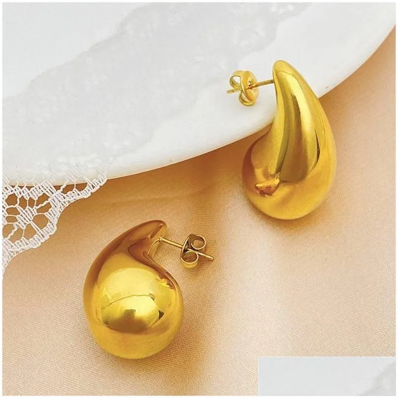female fashion hollow drip stud earrings ladies niche design summer temperament gold earring jewelry gift accessories