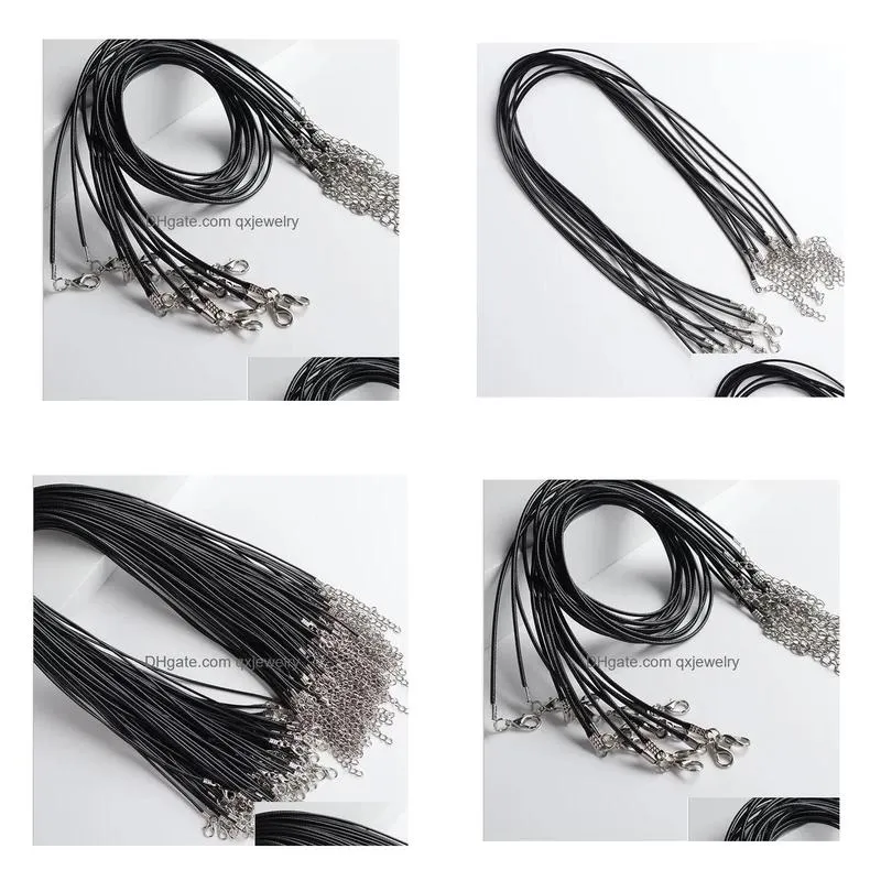 Chains 2021 2Mm Black Satin Silk Necklace Pendant Cord 18-30 Inches Self Handmade Drop Delivery Jewelry Necklaces Pendants Dhyxw