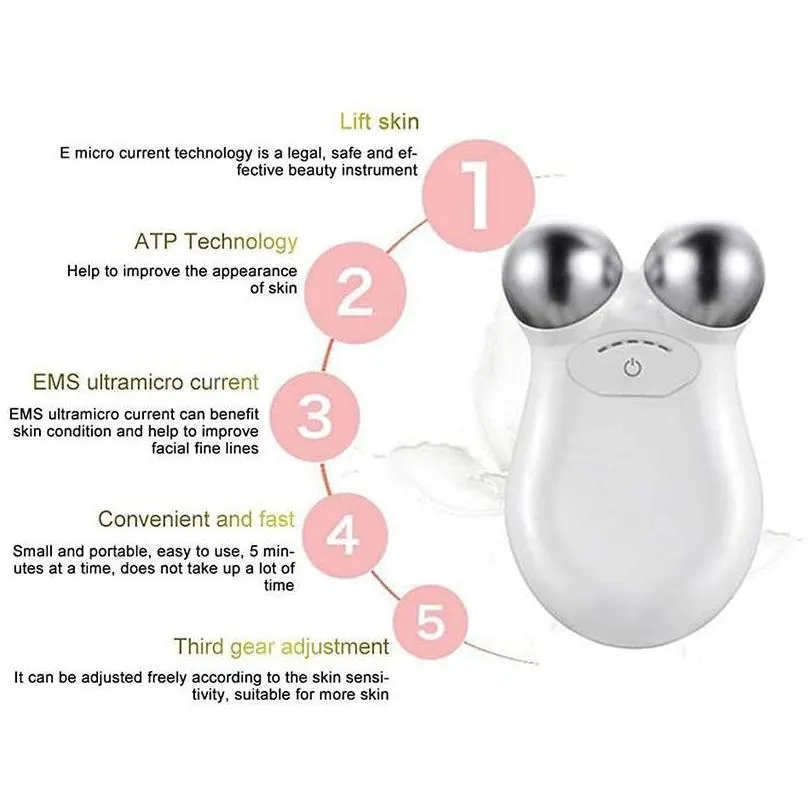 Face Care Devices Electric MicroCurrent Massager 3D EMS Firming Micro Current Deedema Decree Wrinkle Skin Rejuvenation Beauty Instrument