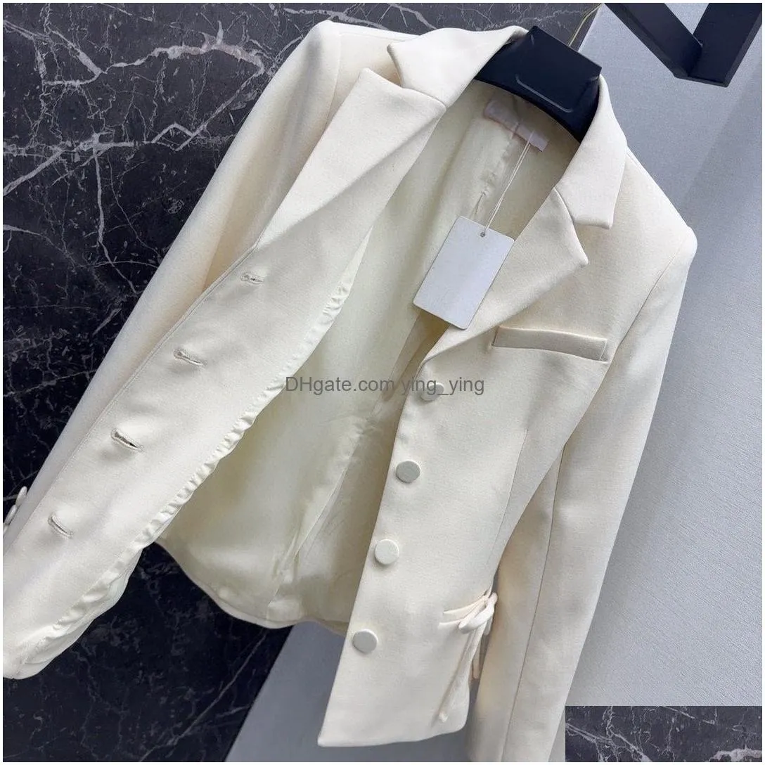 2024 european fashion style sweet bow suit coat