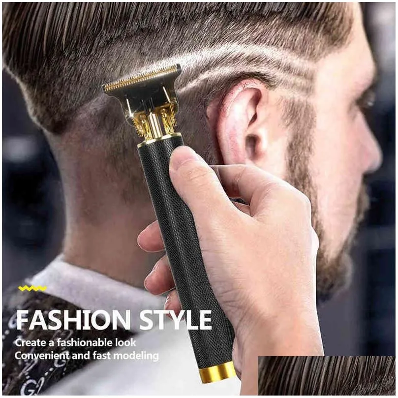 Hair Clippers Professional Cutting Machine Beard Trimmer For Men Barber Shop Electric Shaver Vintage T9 Cutter 220121