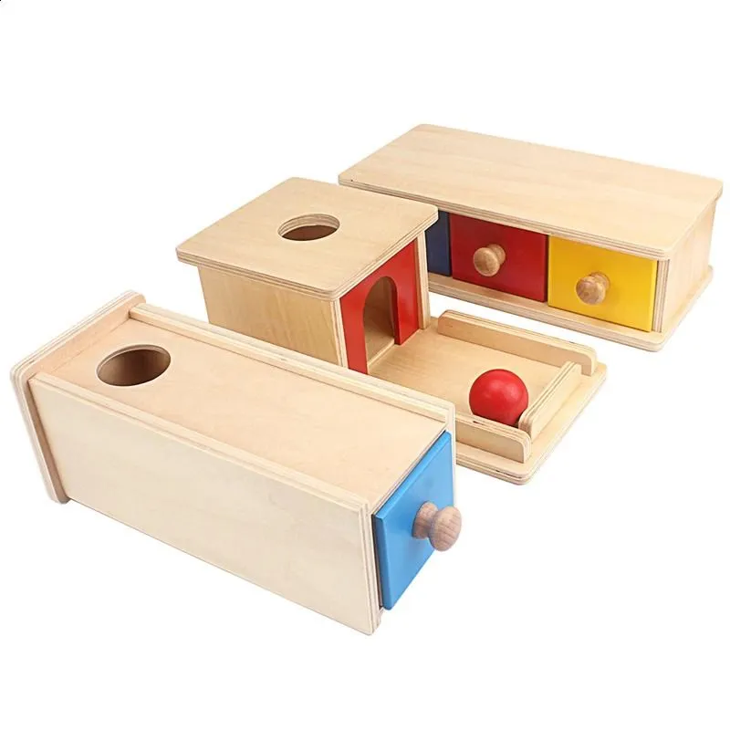 Montessori Sensory Toys Imbucare Box With Coin Wooden Vertical Horizontal Discs Basic Life Skills Hand Feet Finders 240131