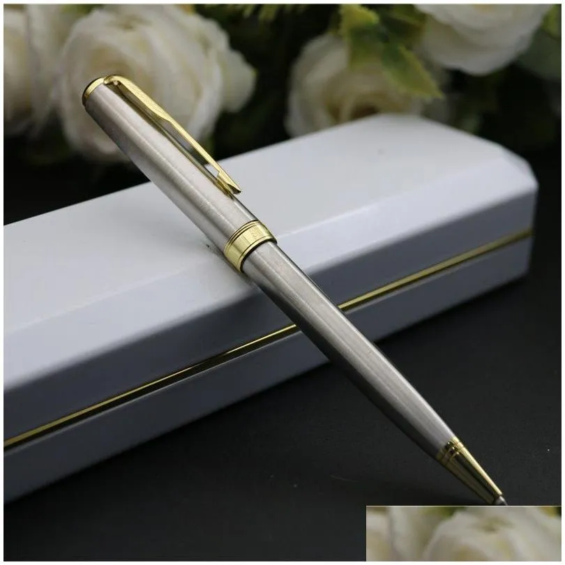 Ballpoint Pens Wholesale Stationery Office Supplies Material Escolar Pen School Parker Sonnet Sier Color Gold Clip Drop Delivery Busin Dh9I8