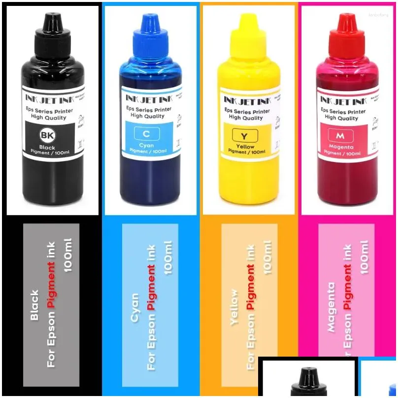 Ink Refill Kits 4Color 100ML Water Resistant T124 Pigment For NX125 NX230 NX420 NX127 NX430 NX130 NX330 WorkForce 325 323 320 435