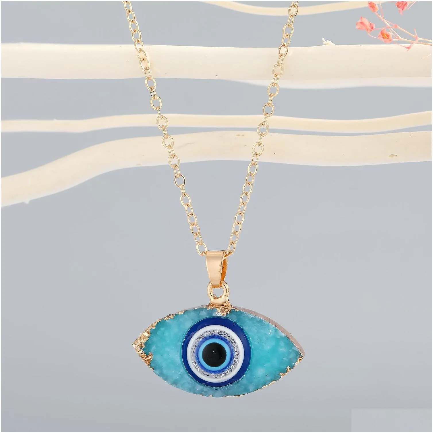 fashion turkish devils eye pendant necklace jewelry for men women evil eyes rope chain resin necklace accessories gift unisex