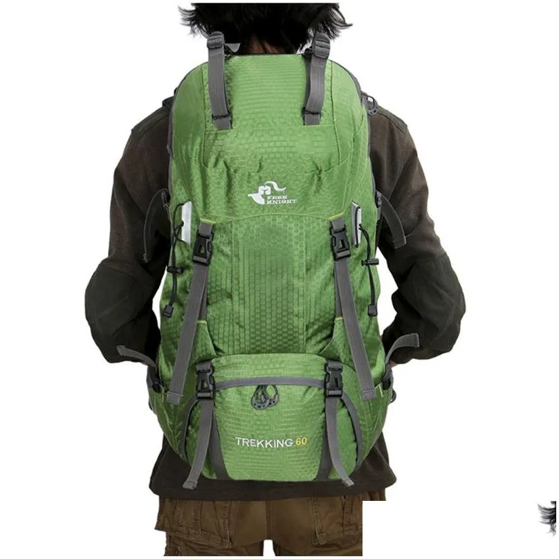 Top Qulaity New 50L & 60L Outdoor Backpack Camping Waterproof Mountaineering Hiking Backpacks Sport Bag Climbing Rucksack