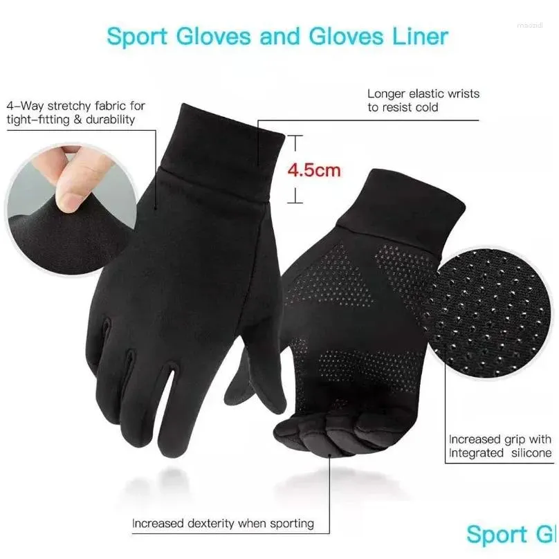 Cycling Gloves Autumn And Winter Warm Biking Full Finger Outdoor Sports Non-slip Touch Screen Driving Running Fishing