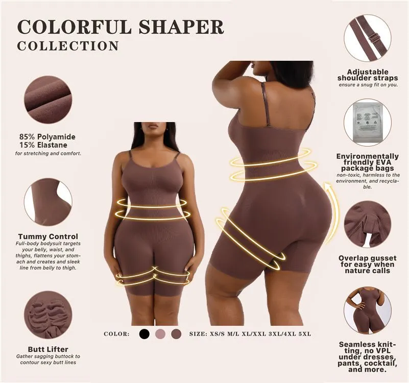 Women`s Shapers Seamless Shapewear Designers Bodysuit Women`s Slimming Waist Trainer Body Shaper