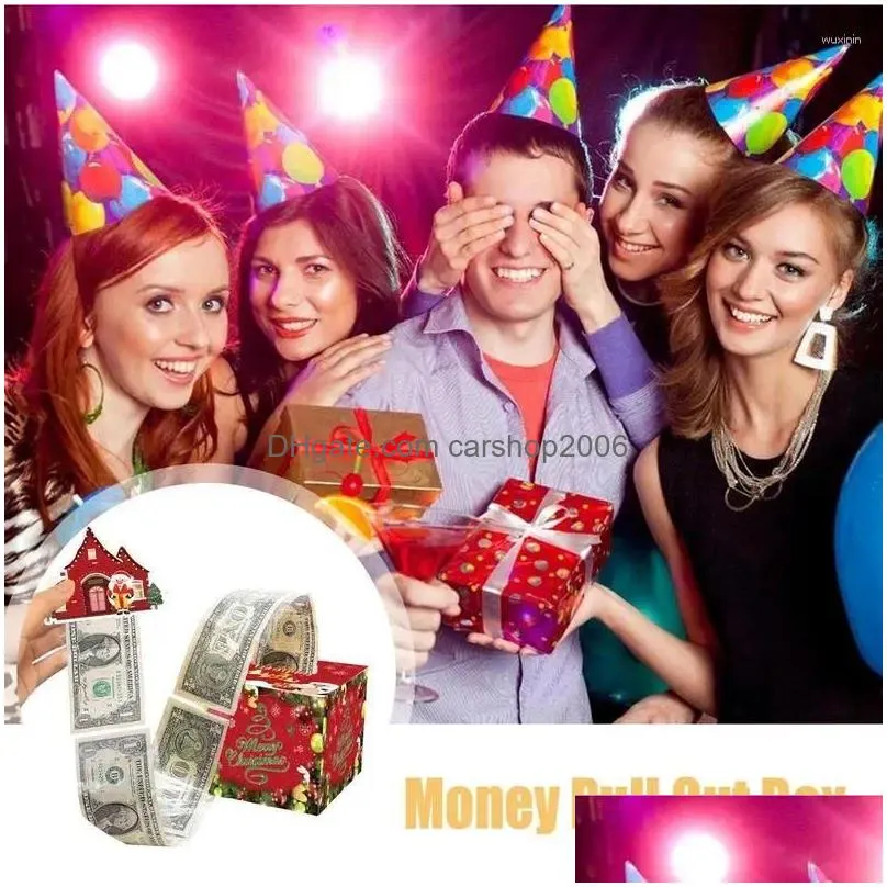 gift wrap birthday box cake atm banknote surprise topper money funny parent baking decor pull