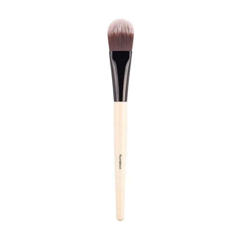 BB FOUNDATION BRUSH - Quality Cosmetiics Makeup Brushes Blender - Wood Handle