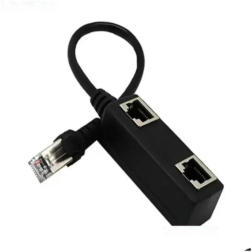 Computer Cables 4 In 1 RJ45 LAN Connector Ethernet Network Splitter Adapter Cable Male To 2/3/ Port For Networking Extension
