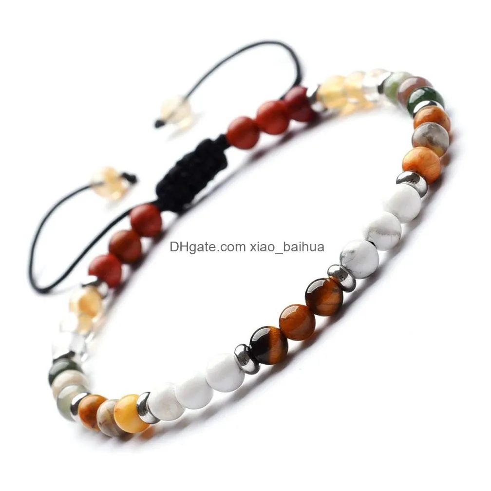 yoga lingli chakra stone seven pulse wheel bracelet stainless steel pieces mix and match small girls energy stone hand string