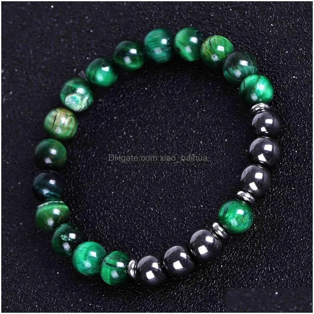 green golden tiger eye bracelet stainless steel hematite spirit hand string popular jewelry recommended