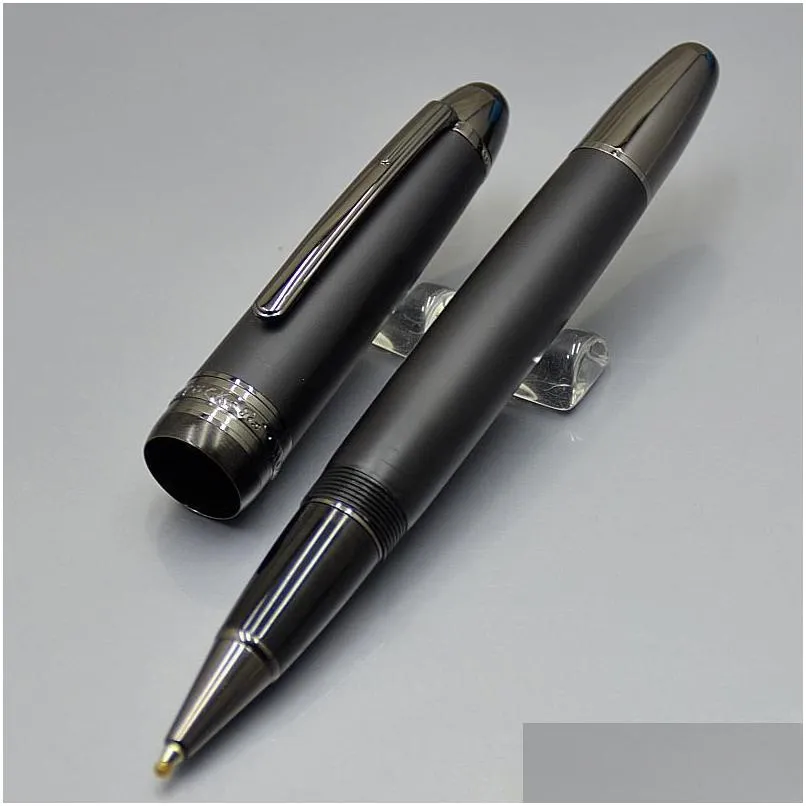 wholesale Famous Roller ball pen matte black Gift Pen White Classique office writing pens with series number