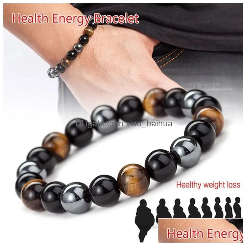 car care cleanings black gallstone bracelet mens fitness energy anti-fatigue 6/8/10mm straightglove