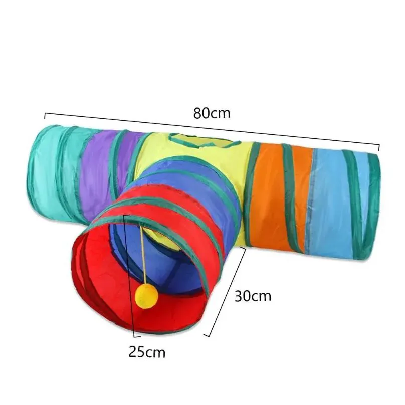 Cat Toys Cats Tunnel Foldable Pet Kitty Training Interactive Fun Toy Bored For Puppy Kitten Play Tube Drop Delivery Dh7Dm