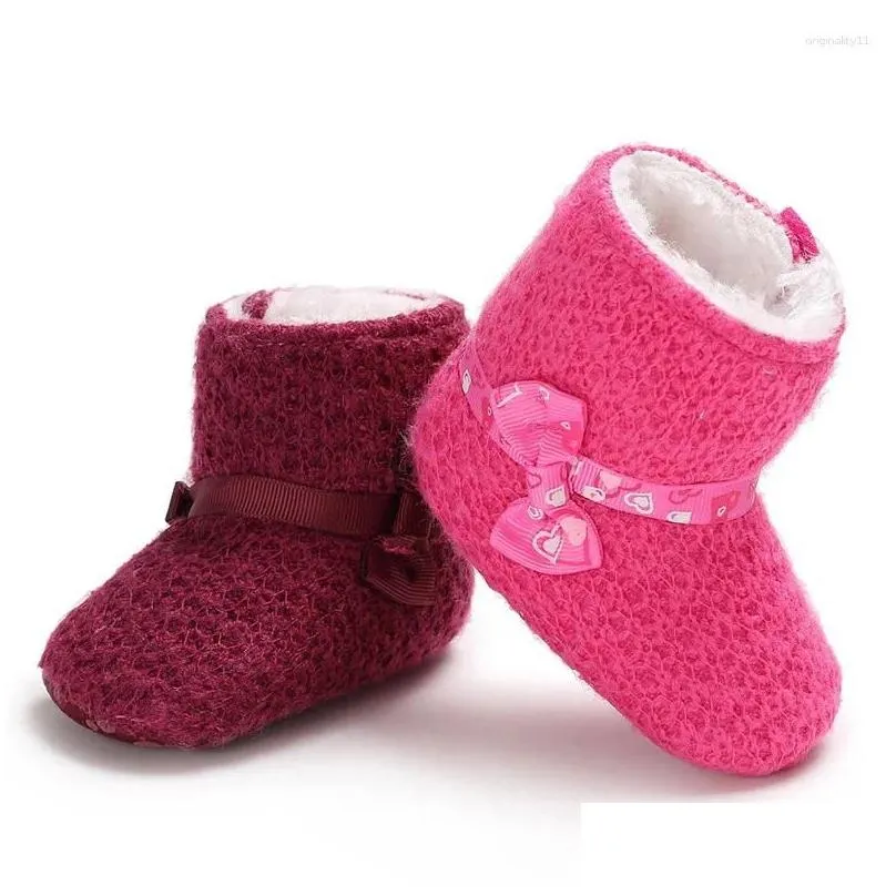Boots Winter Born Baby Soft Sole Snow Booties Warm Toddler Boy Girl Crib Shoes 0-18M