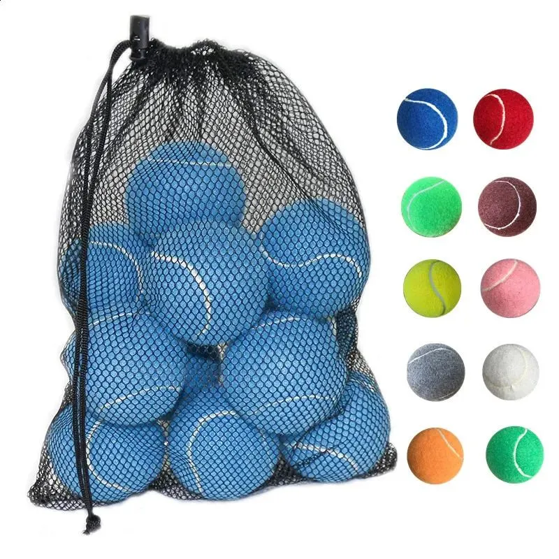 6pcs Pack Color Tennis Balls Starndard 2.5inch Polyester Felt Dog Tennis Balls Advanced Training Tennis Ball 240327
