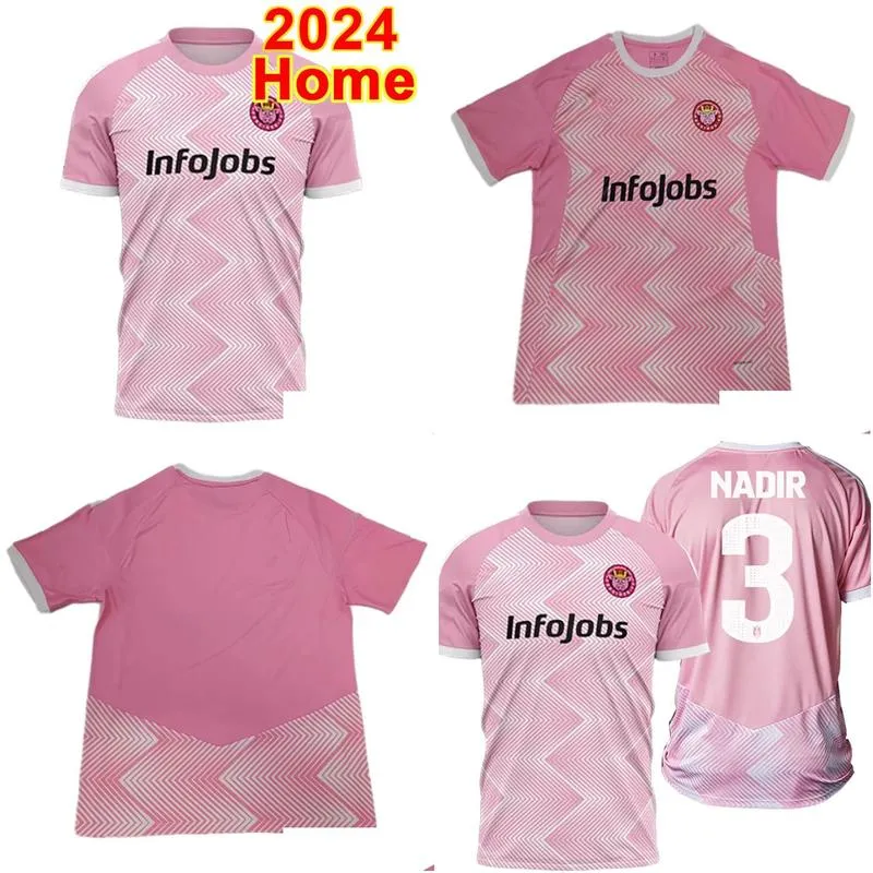 2024 Porcinos FC Soccer Jerseys NADIR JACOBO O.COLL Home Powder color Football Shirt Short Sleeve Aldult Uniforms
