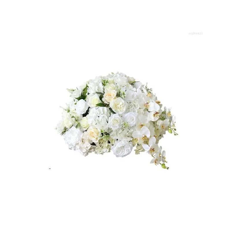 Decorative Flowers & Wreaths Big Flower Ball Wedding Background Decoration Road Collar Christmas Home El Drop Delivery Garden Festive Dh8Zh