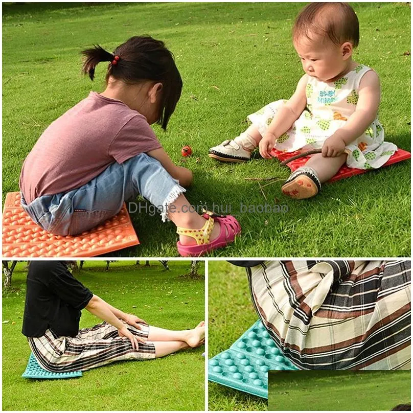 4-zone camping folding mat xpe foam pad moisture-proof elasticity cushion travel hiking picnic anti-dirty seat outdoor tool