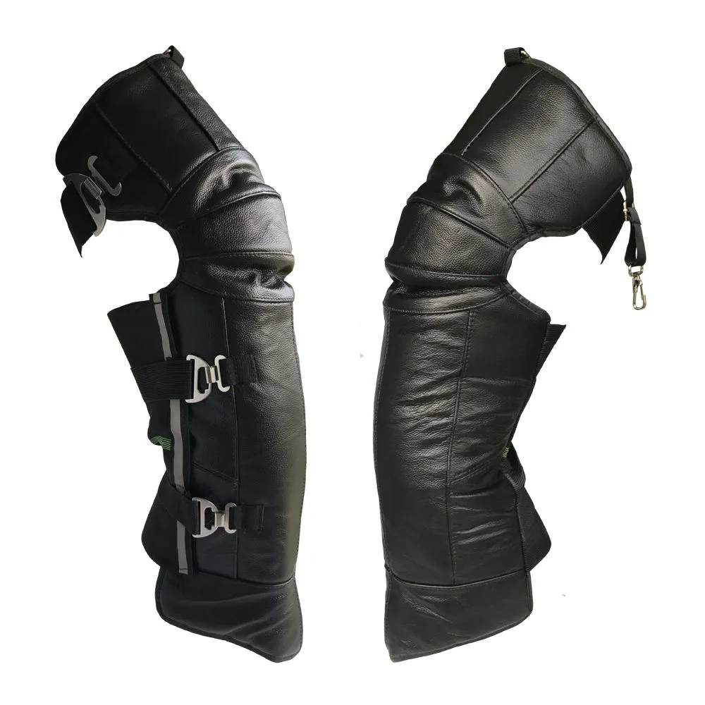 Elbow Knee Pads Udoarts Thermal Wool Leg Warmers/Knee Brace With Adjustable Elastic Straps Cowhide Extended Version1 Pair 230905